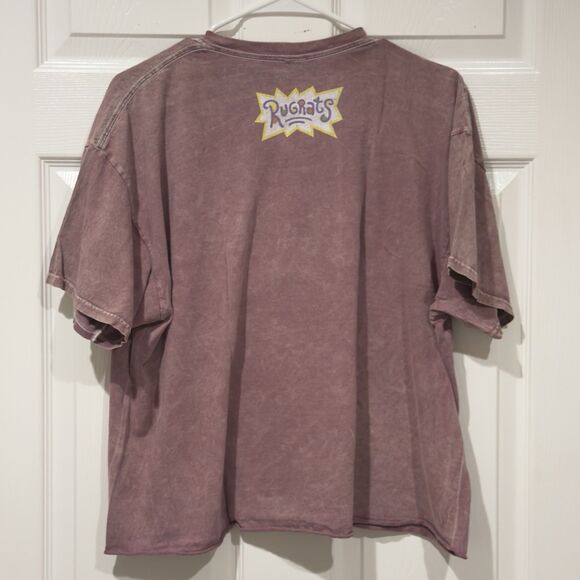 Rugrats Nickelodeon XL T-Shirt Washed Maroon boxy Vintage 90s Y2K Graphic Tee - Picture 2 of 7